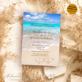 Invitation Coeurs de sable Tropical Ocean Beach Dîner de répé