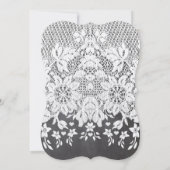 Invitation Coeurs de tableau de bord et dentelle mariage élég (Dos)