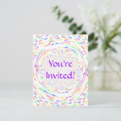 Invitation Coeurs de tourbillon (Debout devant)