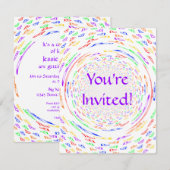 Invitation Coeurs de tourbillon (Devant / Derrière)