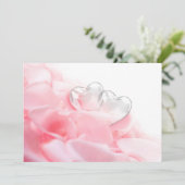 Invitation Coeurs de verre romantique Heureuse Sainte-Valenti (Debout devant)