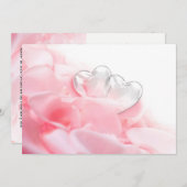 Invitation Coeurs de verre romantique Heureuse Sainte-Valenti (Devant / Derrière)