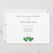 Invitation Cœurs d'émeraude du 55e anniversaire (Dos)