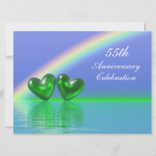 Invitation Cœurs d'émeraude pour le 55e anniversaire