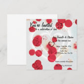 Invitation Cœurs dispersés (Devant / Derrière)