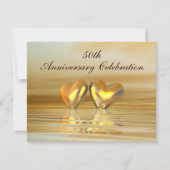 Invitation Coeurs d'or (Devant)