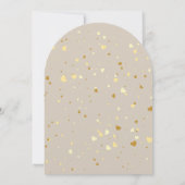 Invitation Coeurs d'or moderne Neutre Oh Baby shower (Dos)