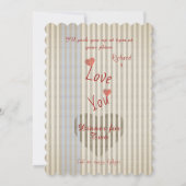 Invitation Coeurs du dîner Valentine (Dos)