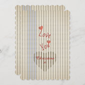 Invitation Coeurs du dîner Valentine (Devant / Derrière)