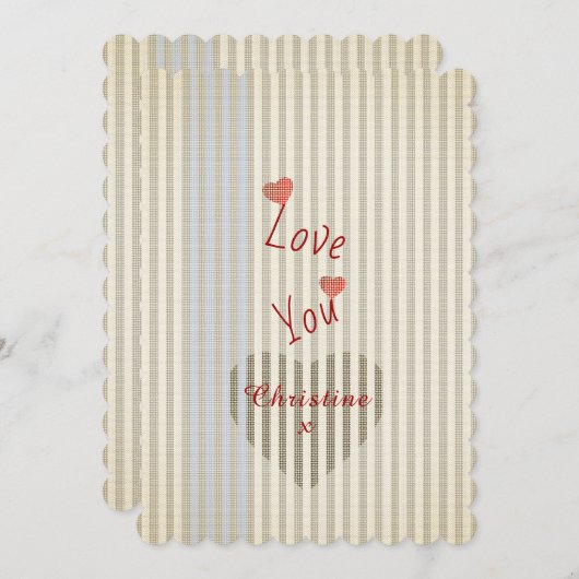 Invitation Coeurs du dîner Valentine (Devant / Derrière)