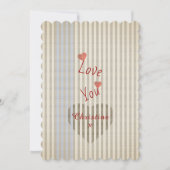 Invitation Coeurs du dîner Valentine (Devant)