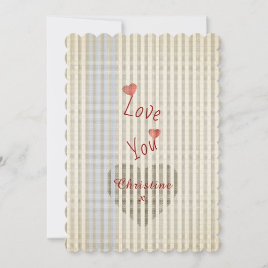 Invitation Coeurs du dîner Valentine (Devant)