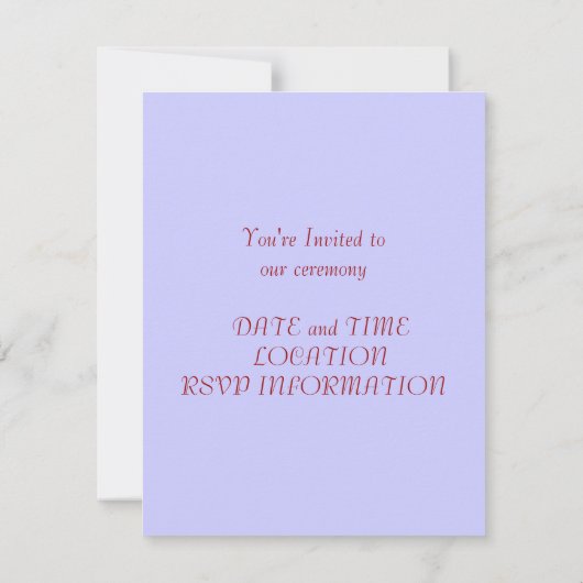 Invitation Coeurs du mariage lesbien (Dos)