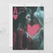 Invitation Coeurs enmêlés : Ange & Diable (Devant)