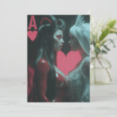 Invitation Coeurs enmêlés : Ange & Diable (Debout devant)