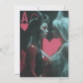 Invitation Coeurs enmêlés : Ange & Diable (Dos)