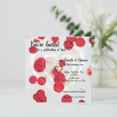 Invitation Cœurs Éparpillés (Debout devant)