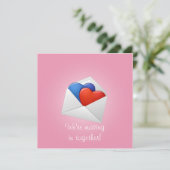 Invitation Coeurs et Cupidons (Debout devant)