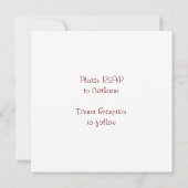 Invitation Coeurs et Cupidons (Dos)