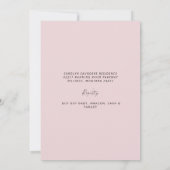 Invitation Coeurs et papillons rose doux II (Dos)