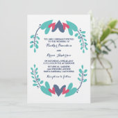 Invitation Coeurs et vignes Mariage Inviter (Debout devant)
