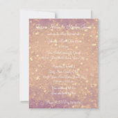 Invitation Coeurs étincelants (Dos)