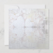 Invitation Coeurs floraux blancs Vagues Dîner de répétition M (Dos)