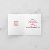 Invitation Cœurs floraux de rose rose Cadeaux de la Saint-Val (Intérieur)