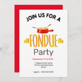 Invitation Coeurs fondus et pot (Devant / Derrière)