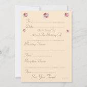 Invitation cœurs liés avec ruban blanc bénédiction de mariage (Dos)