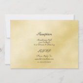 Invitation Coeurs Mariages or élégant (Dos)