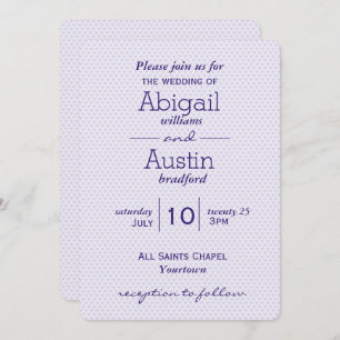 Invitation Coeurs Mariages violets