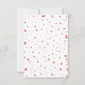 Invitation Cœurs mignons rose rouge or Jour de la Saint-Valen (Dos)