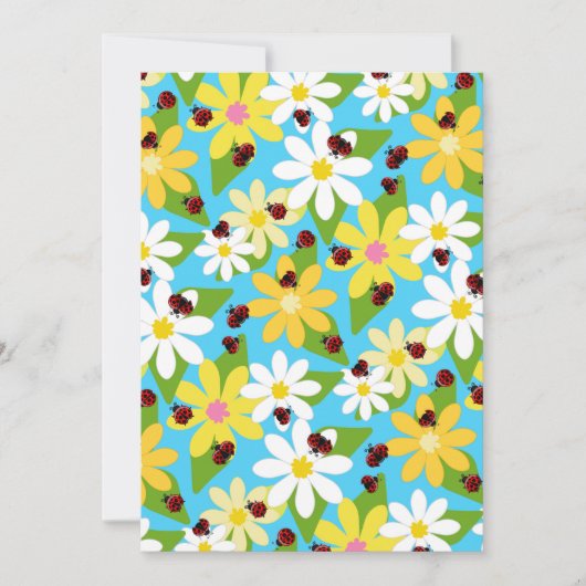 Invitation Coeurs noirs de l'amant de l'insecte rouge Ladybug (Devant)