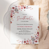 Invitation Coeurs Petite amoureuse Baby shower fille