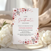 Invitation Coeurs Petite amoureuse Baby shower fille