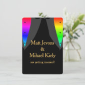 Invitation Coeurs repoussent avec fierté Gay Mariage Enregist (Debout devant)