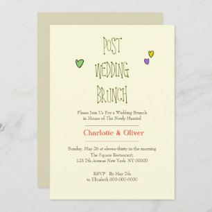 Invitation Coeurs romantiques