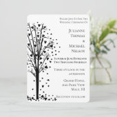 Invitation Coeurs romantiques chic Mariage d'arbre (Debout devant)