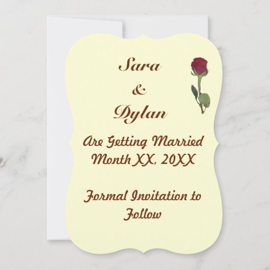 Invitation Coeurs romantiques, Coeurs interdépendants en or,  (Dos)