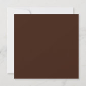 Invitation Cœurs Romantiques Mariage Moderne Simple Marron Fo (Dos)