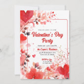 Invitation Coeurs romantiques | Saint Valentin (Devant)