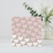 Invitation Coeurs rose et blanc Anniversaire (Debout devant)