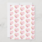 Invitation Coeurs rose et or Valentine Mariage (Dos)