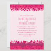 Invitation Coeurs roses de la partie d'engagement (Dos)