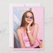 Invitation Coeurs roses mignonettes Fête de graduation photo (Dos)