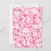 Invitation Coeurs roses mignons Célébration de la Saint-Galen (Dos)