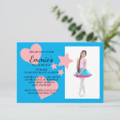 Invitation Coeurs roses mignons Stars Blue Dance Considérant (Debout devant)