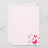 Invitation Coeurs roses Notre Petit Anniversaire Chéri (Dos)