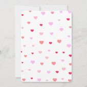 Invitation Coeurs roses Un petit Baby shower amoureux (Dos)